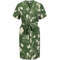 Object Robe-chemise 'OBJJacira' vert foncé / blanc