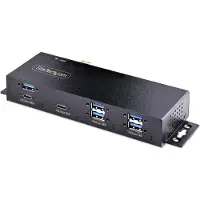 StarTech.com Hub USB industriel 7 ports de .com, débit 10 Gbit/s, boîtier métallique, montage possible, conforme TAA