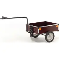 Roland Remorque pour vélo Maxi avec timon haut 79 litres, brun