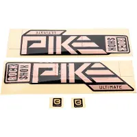 RockShox Pike Ultimate 27/29 High Gloss Black 2023+ Decals Kit Argenté