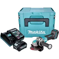 Makita GA 047 GD101 Meuleuse d'angle sans fil 40 V max. 125 mm X-LOCK Brushless + 1x batterie 2,5 Ah + chargeur + Makpac