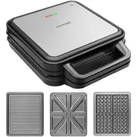 Concept Opiekacz do kanapek 3w1 SV3080, Machine à panini, Noir