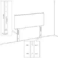 vidaXL Tête de lit LED avec rampes d'éclairage LED Crème 100 cm Tissu