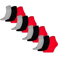 Puma Chaussettes gris chiné / rouge / noir