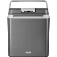 DistinQ Glacière électrique pour voiture et camping - Glacière électrique avec fonction chauffage - 12v 230 Volt - 20L - Gris