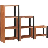 vidaXL Étagère 3 pcs Marron 50 x 30 x 110 cm Bois d'acacia massif