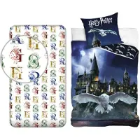 Harry Potter Ensemble de literie : couette et drap-housse