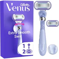 Gillette Rasoir Venus Deluxe Smooth Swirl 5 Lames - 2 Recharges De Lames Incluses