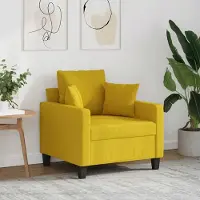 Markenlos Chaise de salle à manger Happyment Didi – Tissu marron foncé – Pieds en bois – Lot de 2 – Deluxe – Ergonomique – Hauteur d'assise 46 cm – Chaise de salon – Chaise de cuisine