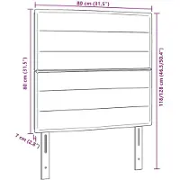 vidaXL , tête de lit, gris foncé, tissu