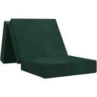 vidaXL Canapé-lit pliant 90 x 63 x 45 cm Vert foncé