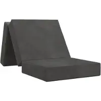 vidaXL Canapé-lit pliant 90 x 63 x 45 cm, gris foncé
