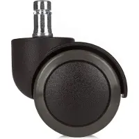 Hjh OFFICE 5x Roulettes No-Noise Pour Sols Durs Rolo 11mm / 50mm (Lot De 5)