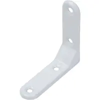 Alberts Équerre renforcée galva plastifiée blanche 75x75x20