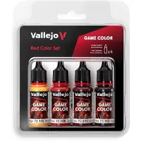 Vallejo Game Color, set de couleurs rouges 4x18ml (18 ml)