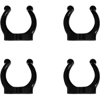 PLASTIMO Support pour colliers de fixation , noir, 16 mm (lot de 4). Noir, 16 mm (lot de 4)