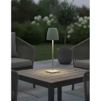 Lyora Lampe de table rechargeable Colt 38cm vert olive