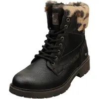 Mustang Bottines à lacets 'Bienke' umbra / noir