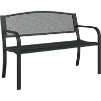 vidaXL Banc de jardin 119 cm noir acier