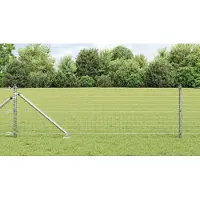 vidaXL Poteau de clôture. Autre 26 pcs Argent 3.2 x 3.2 x 60 cm Acier