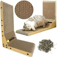 Mersjo SNAPPY griffoir d'angle 60 cm pour chats avec balle + gamelle