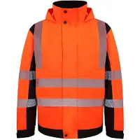 Korntex KXBRSSHRJ | Premium Hi-Vis Broken Reflex Softshell Jacket Copenhagen - Couleur : Signal Orange/Black - Taille : S