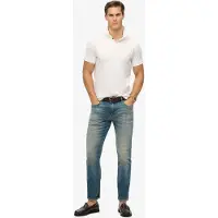 Superdry Homme Polo City Pique Coupe Décontractée White Taille: Xxxl