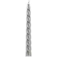 C&T Bougie Spirale Set4 Argent D2.2xh23cm