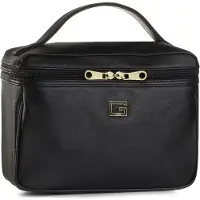 GUESS Nohea Accessories, Synthetic Leather, Textile Bag, Cosmetics, Black, Trousse de toilette, Noir