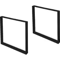Emuca Square Rectangular Legs For Table Noir