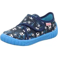 Superfit Pantoufle 'Bill' azur / bleu foncé / blanc