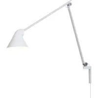 Louis Poulsen NJP Short Applique Murale Light Aluminium Grey | 3000K | With Cord - without wall box