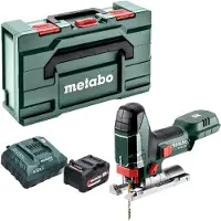 Metabo Scie sauteuse sans fil ST 18 L 90 18 V 90 mm + 1 batterie 4,0 Ah + chargeur + Metabox