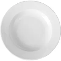 Hendi Assiette à pâtes creuse en porcelaine blanche | 22 cm (12 pièces)