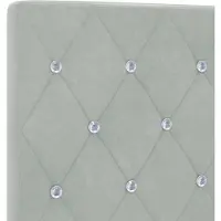 vidaXL Tête de lit gris clair 80 cm velours