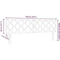 vidaXL Tête de lit LED rose 180 cm en velours