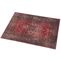 Drum N Base Vintage Persian Pedal & Amp Series Rug Original Red 80cm x 60cm