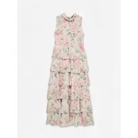 Vero Moda Robe 'VMFelicia' vert / vert pastel / rose pastel / rose clair