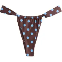Next Bas de bikini bleu clair / marron