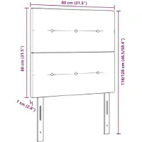 vidaXL Tête de lit rose 80 cm en velours