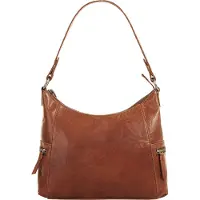 Spikes & Sparrow Cuir sac à épaule bandoulière sac à épaule Bronco Shoulderbag Brandy brun