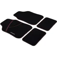 Dunlop Tapis de voiture 66 x 44 cm à l'avant, 28 x 42 cm à l'arrière, rouge