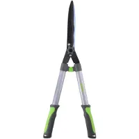 Kinzo taille-haies 65CM - avec lames Llaflon - Extra fort - Inoxydable - Lames anti-adhérentes - Gris/Vert