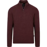 Barbour Holden Pull-over Demi-Zip Laine Bordeaux