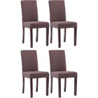 CLP lot de 4 chaises de salle à manger Ina tissu cappuccino
