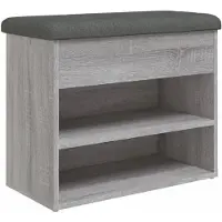 vidaXL Banc à chaussures sonoma gris 62x32x50 cm bois d'ingénierie