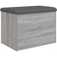 vidaXL Banc de rangement sonoma gris 62x42x45 cm bois d'ingénierie