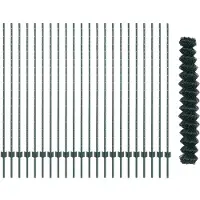 vidaXL Clôture en fil métallique avec poteaux, 25 x 1,6 m, en acier revêtu de PVC