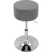 OEM Tabouret de bar ergonomique - Avec dossier - Réglable en hauteur - Gris - 1 pièce - Cuisine et bar - Hauteur : 52-67 cm