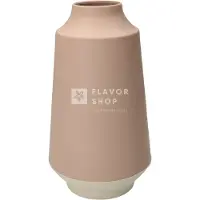Point-Virgule Vase en fibre de bambou 15.1x26.5cm rose poudré-blanc cassé